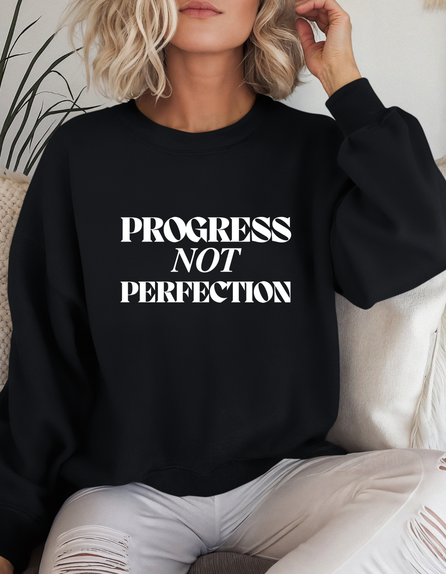 Progress not Perfection Crewneck