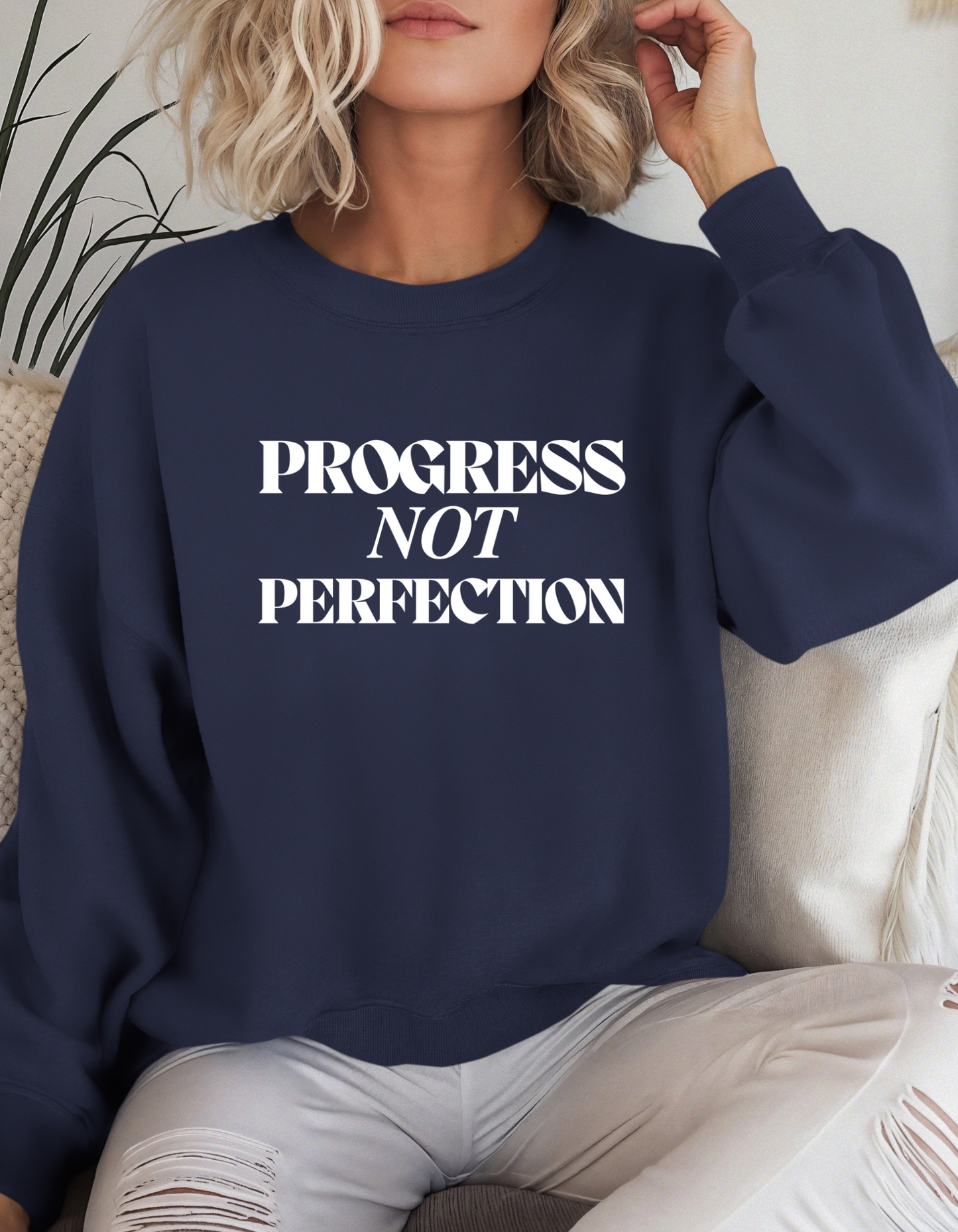 Progress not Perfection Crewneck