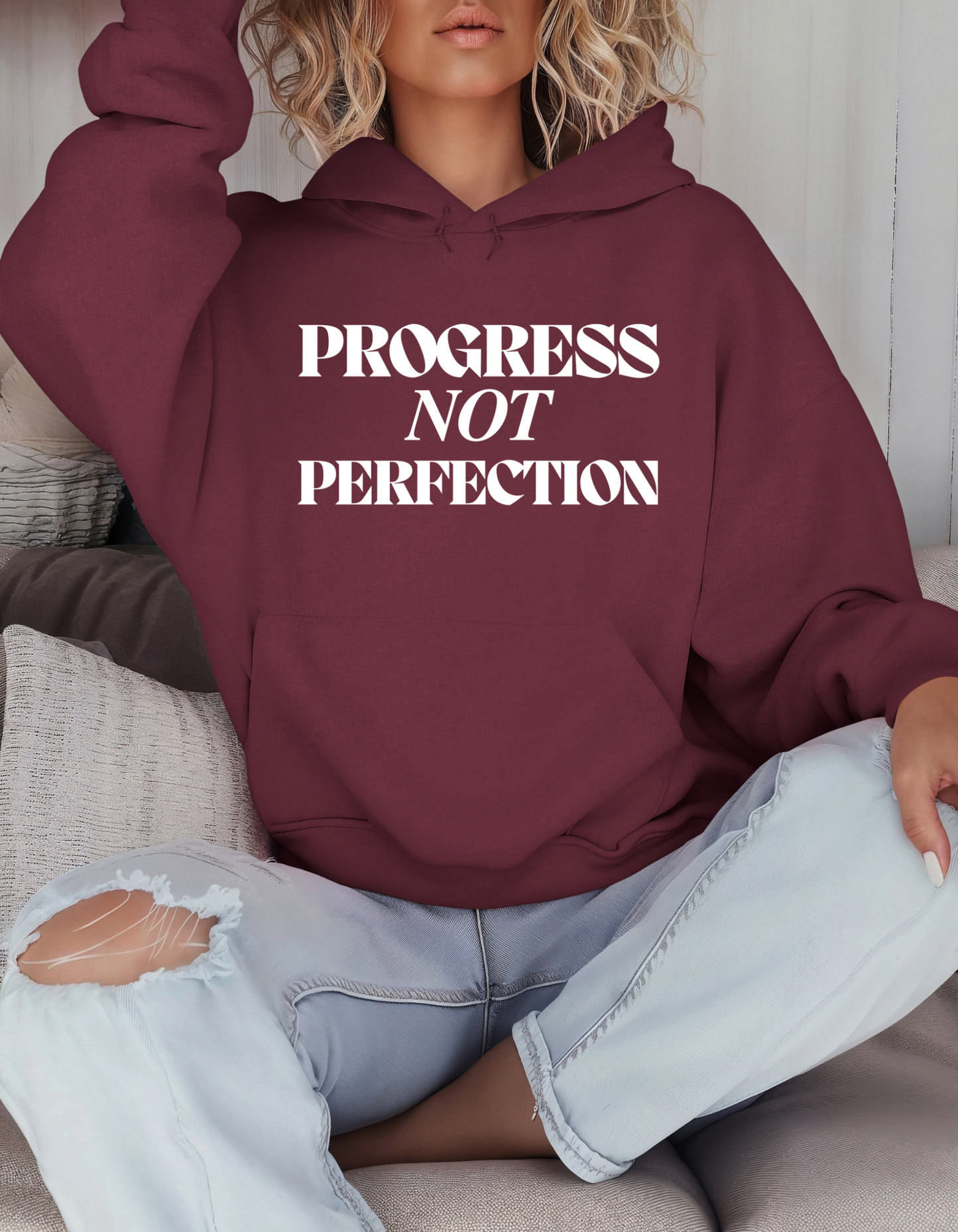 Progress Not Perfection Hooded Sweatshirt