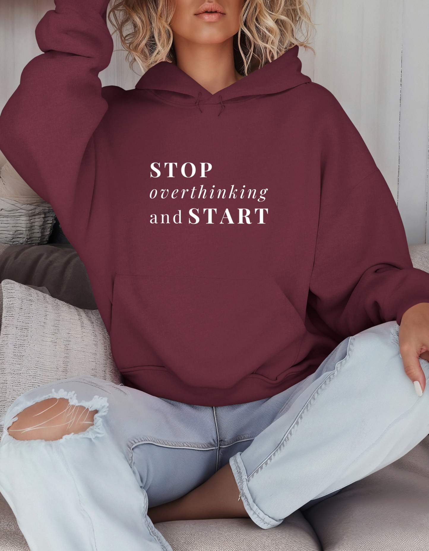 Stop Overthinking and Start Sweatshirt