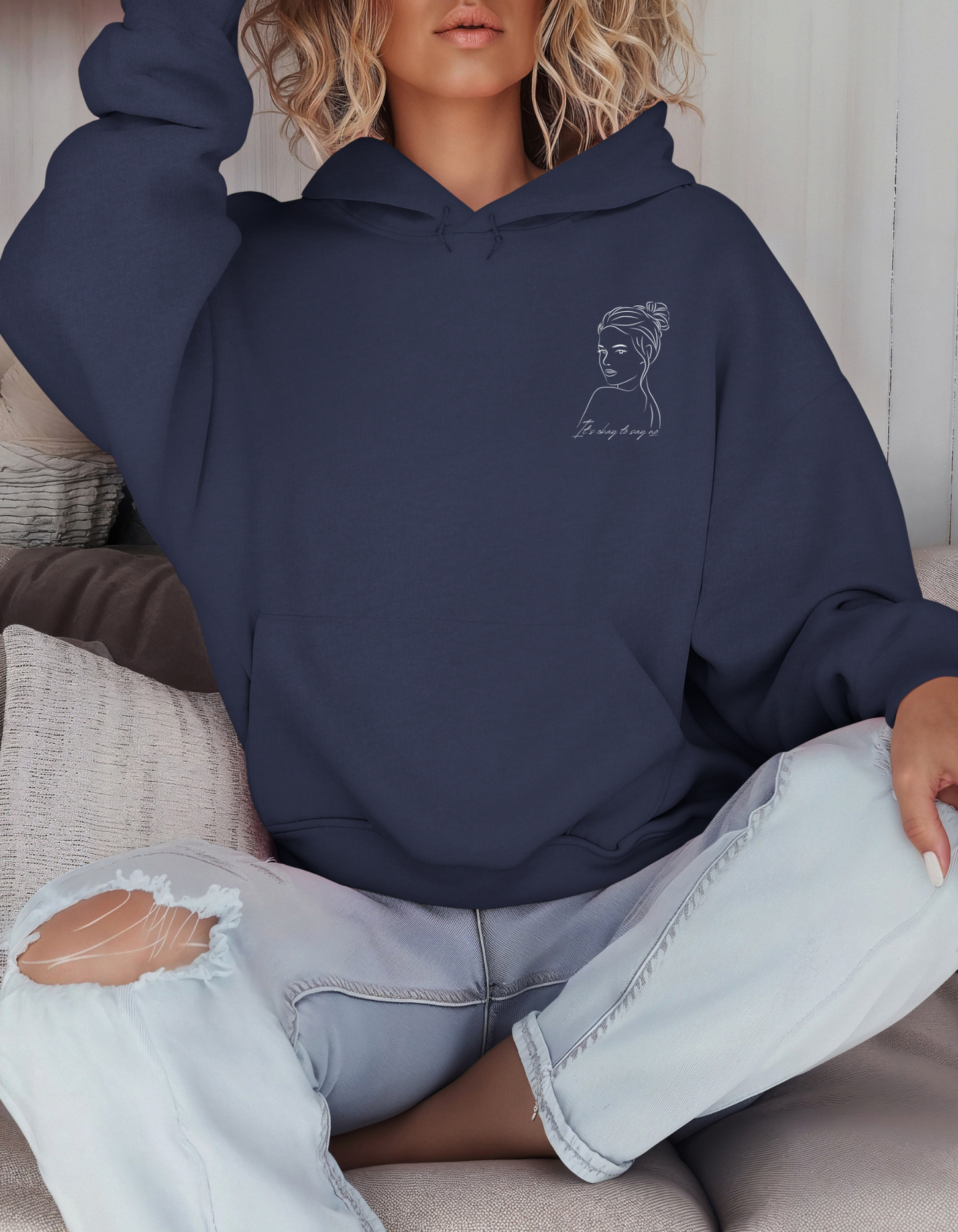 It's Ok To Say No Hooded Sweatshirt