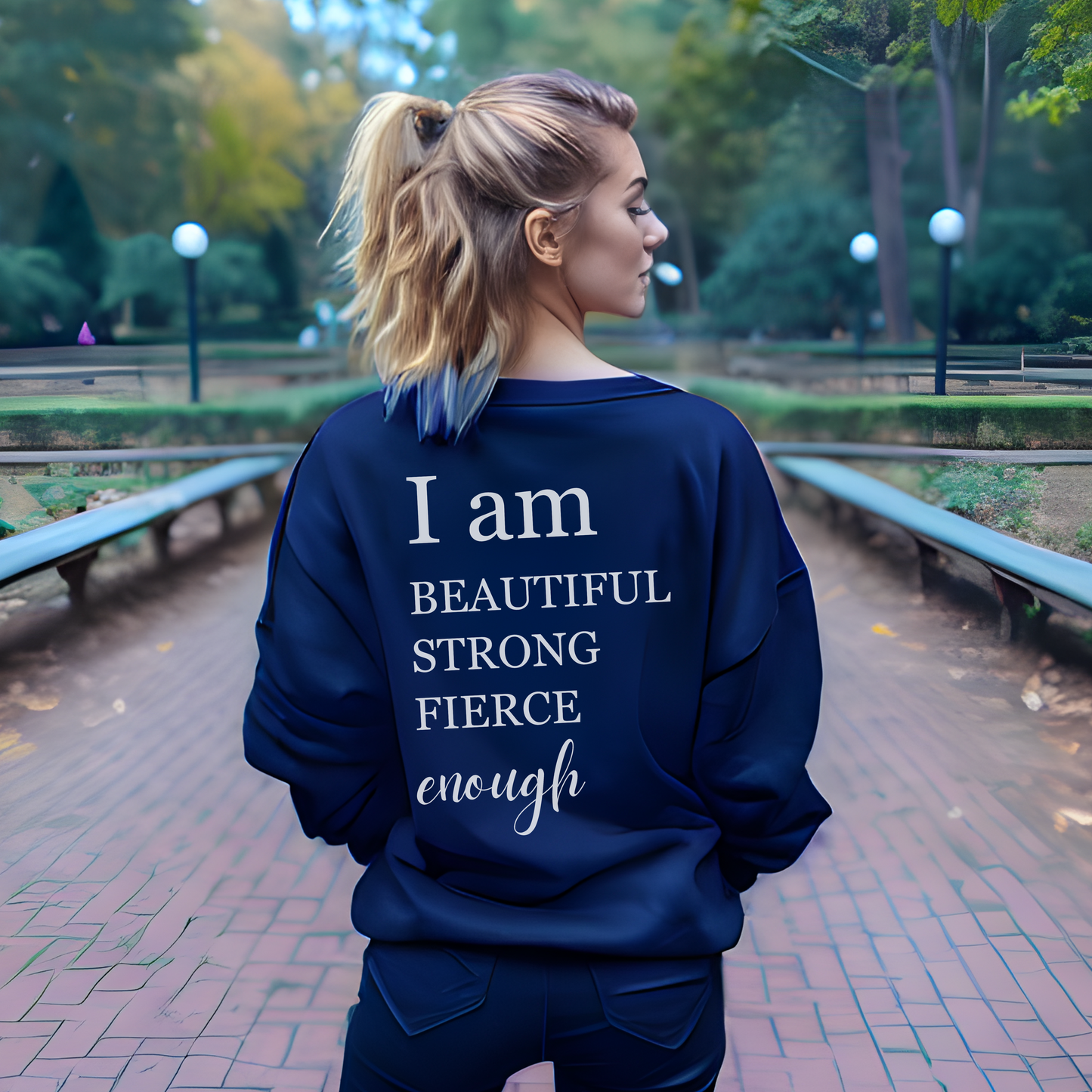 Beautiful Strong Fierce Enough Crewneck