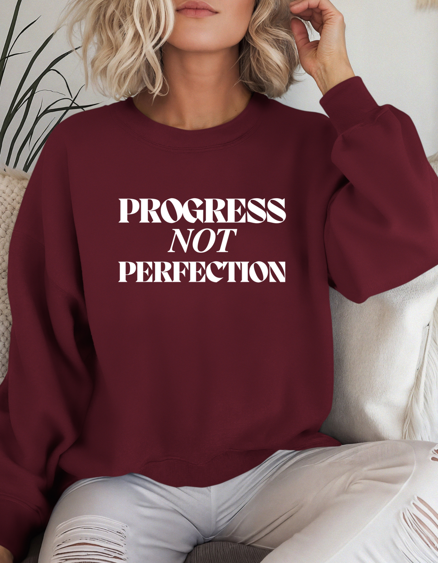 Progress not Perfection Crewneck