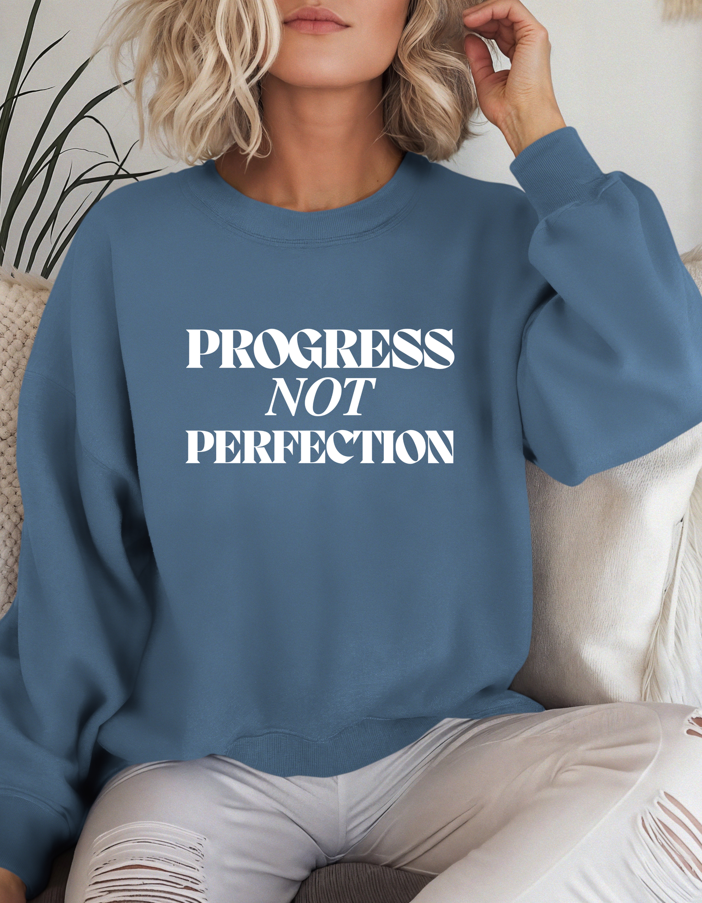 Progress not Perfection Crewneck