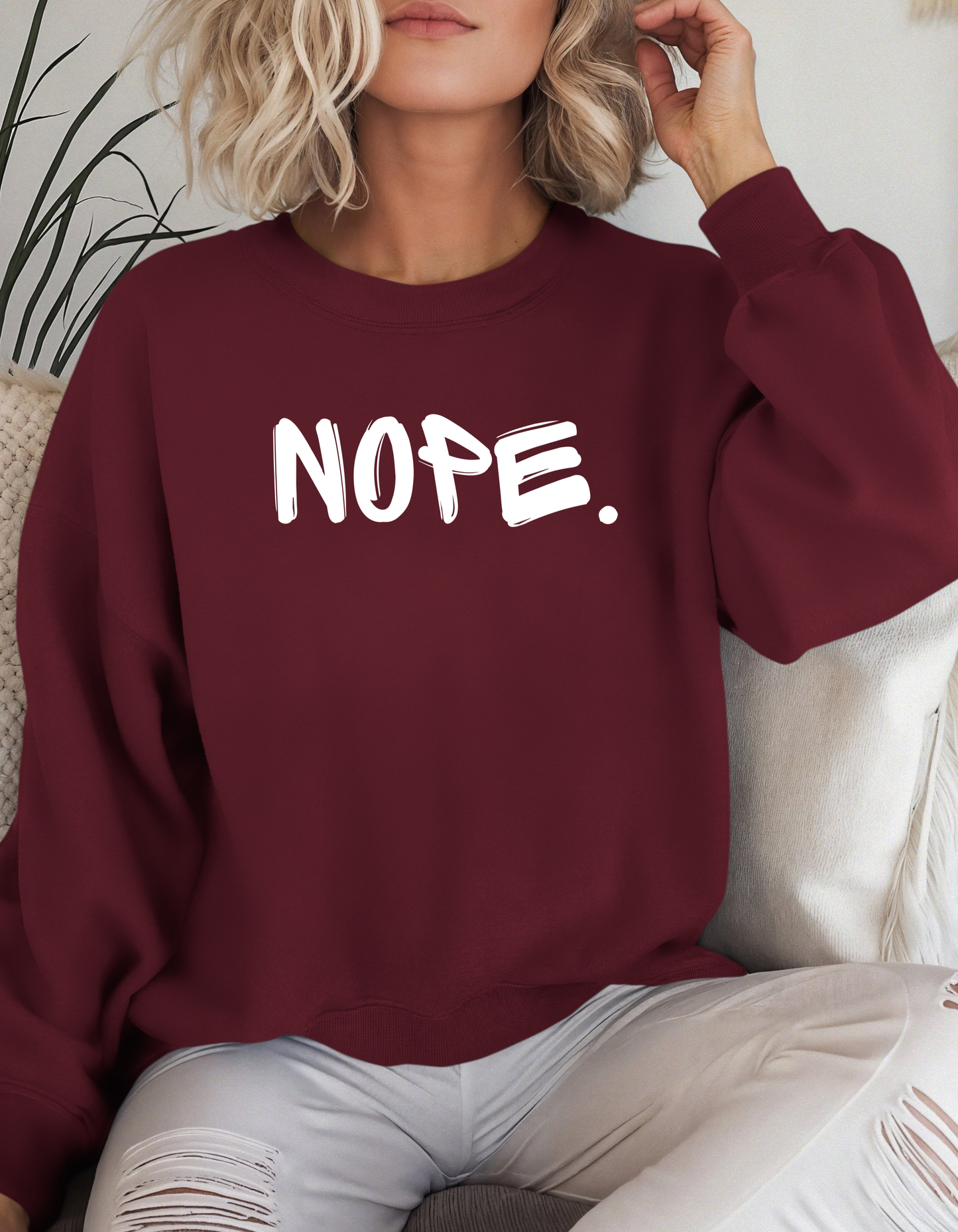 Nope. Crewneck