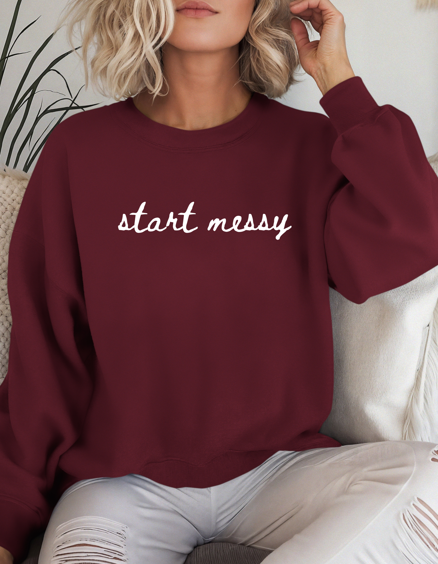 Start Messy Crewneck